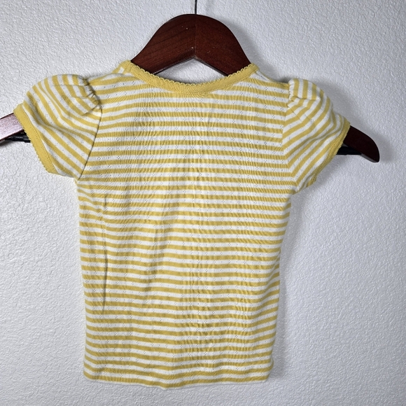 Mini Boden Pointelle Yellow & White Striped Shirt Size 4-5 Years 110cm - Picture 5 of 6